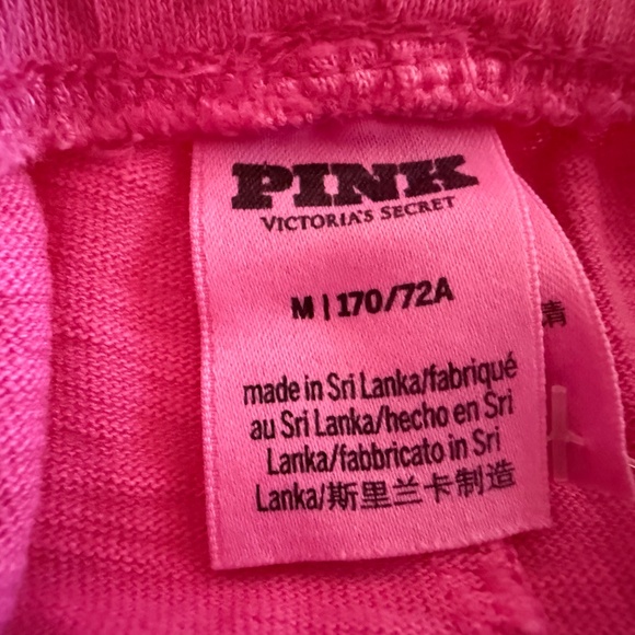 Pink Victoria Secret medium mid rise hot pink drawstring shorts NWT - Picture 2 of 5
